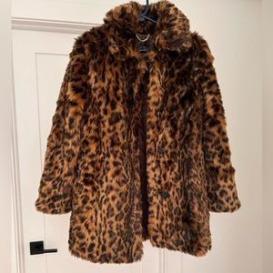 Jcrew cheetah coat size small